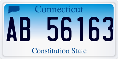 CT license plate AB56163