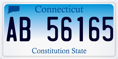 CT license plate AB56165