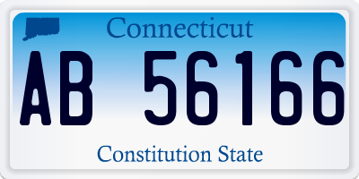 CT license plate AB56166