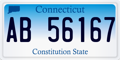 CT license plate AB56167