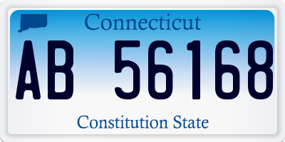 CT license plate AB56168