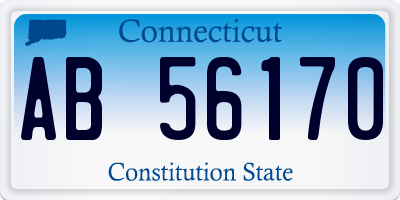 CT license plate AB56170