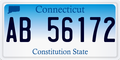 CT license plate AB56172