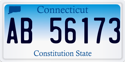 CT license plate AB56173