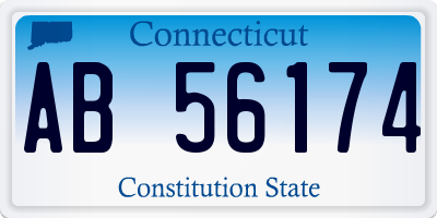 CT license plate AB56174