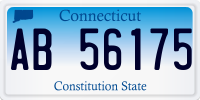 CT license plate AB56175