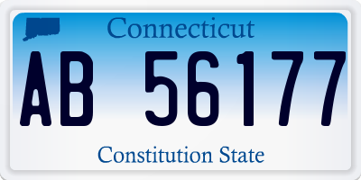 CT license plate AB56177