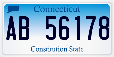 CT license plate AB56178