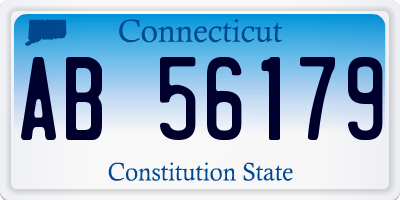 CT license plate AB56179