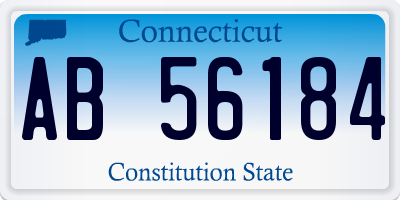 CT license plate AB56184