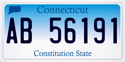 CT license plate AB56191