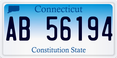 CT license plate AB56194