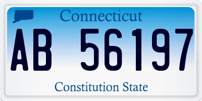 CT license plate AB56197