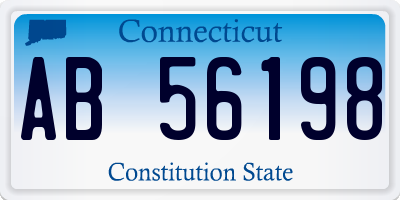 CT license plate AB56198