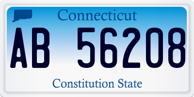 CT license plate AB56208