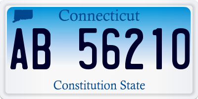 CT license plate AB56210