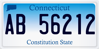 CT license plate AB56212