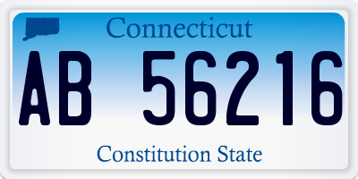 CT license plate AB56216