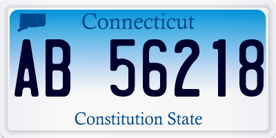 CT license plate AB56218