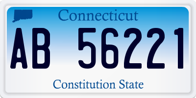 CT license plate AB56221