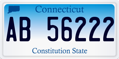 CT license plate AB56222