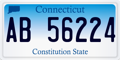 CT license plate AB56224