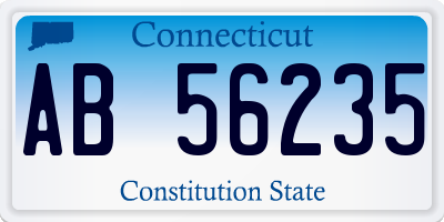 CT license plate AB56235