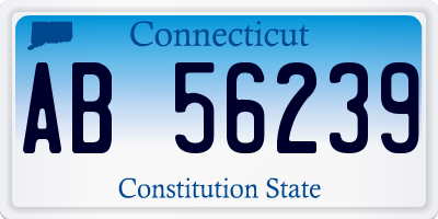 CT license plate AB56239