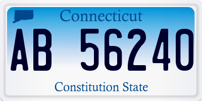 CT license plate AB56240