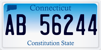 CT license plate AB56244