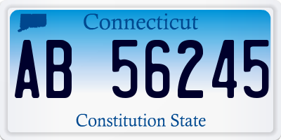 CT license plate AB56245