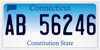 CT license plate AB56246