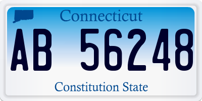 CT license plate AB56248