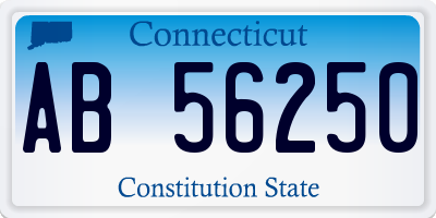 CT license plate AB56250