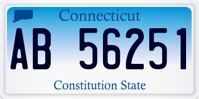 CT license plate AB56251