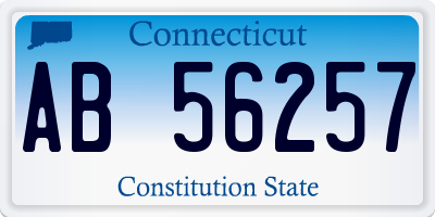 CT license plate AB56257