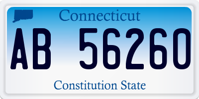 CT license plate AB56260