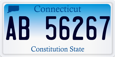 CT license plate AB56267