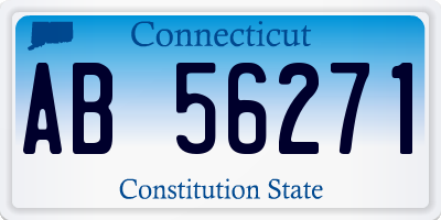 CT license plate AB56271