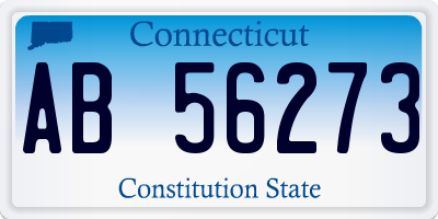 CT license plate AB56273