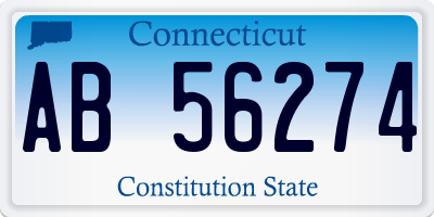 CT license plate AB56274