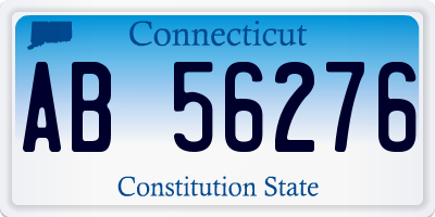 CT license plate AB56276