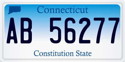 CT license plate AB56277