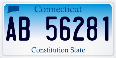 CT license plate AB56281