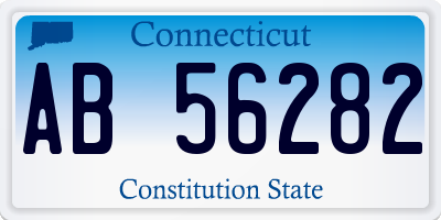 CT license plate AB56282