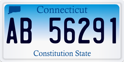 CT license plate AB56291