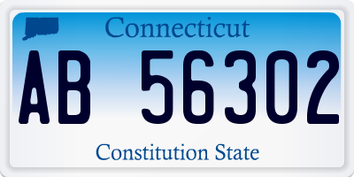 CT license plate AB56302