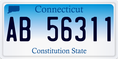 CT license plate AB56311