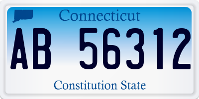 CT license plate AB56312