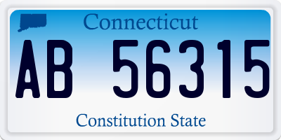 CT license plate AB56315